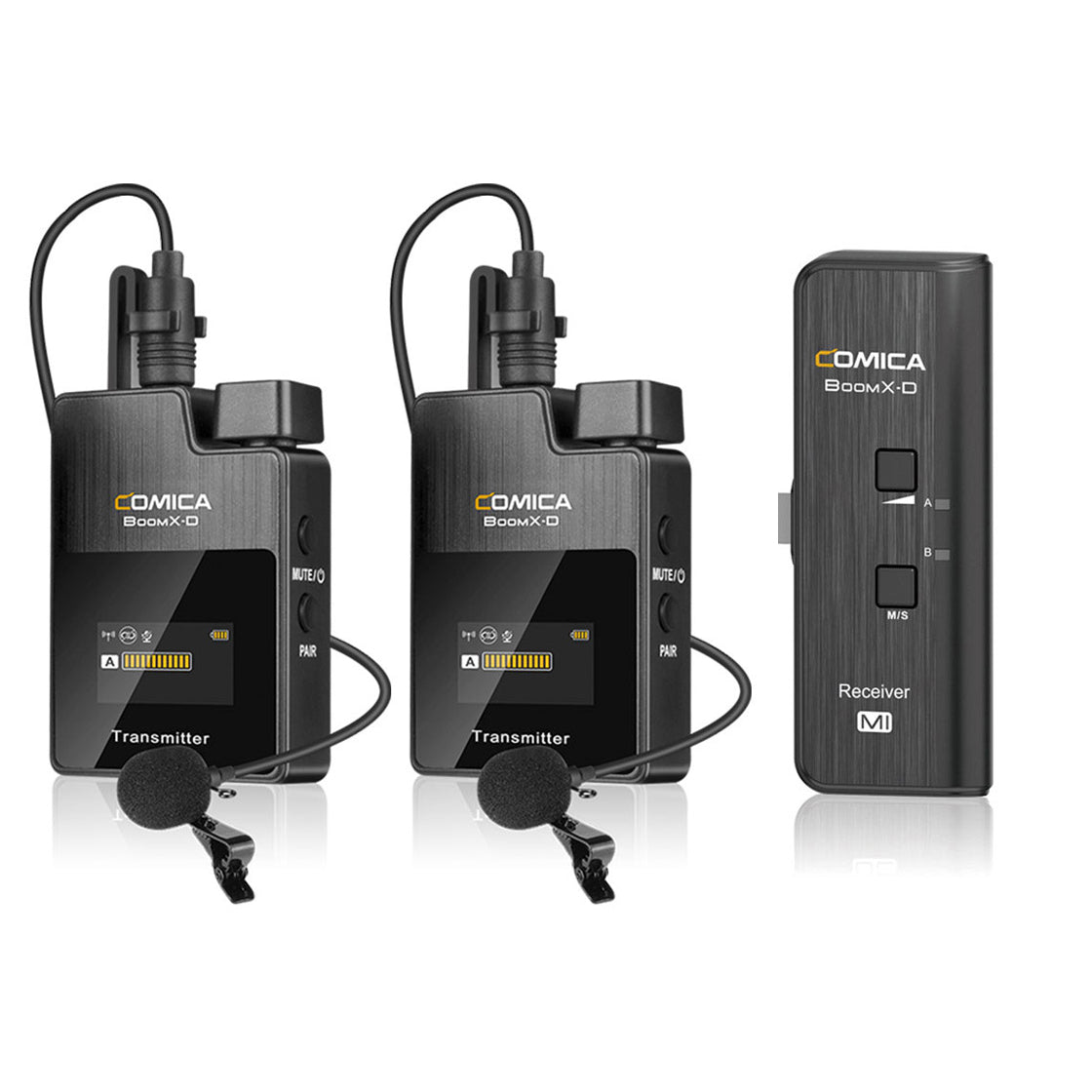 COMICA BoomX-D 2.4G Digital 1-Trigger-2 Wireless Microphone For Smartphone