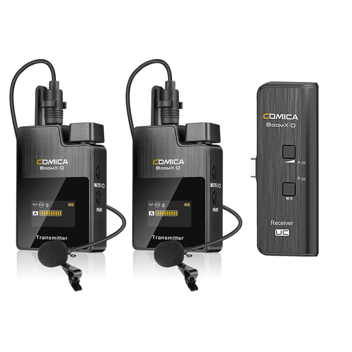 COMICA BoomX-D 2.4G Digital 1-Trigger-2 Wireless Microphone For Smartphone