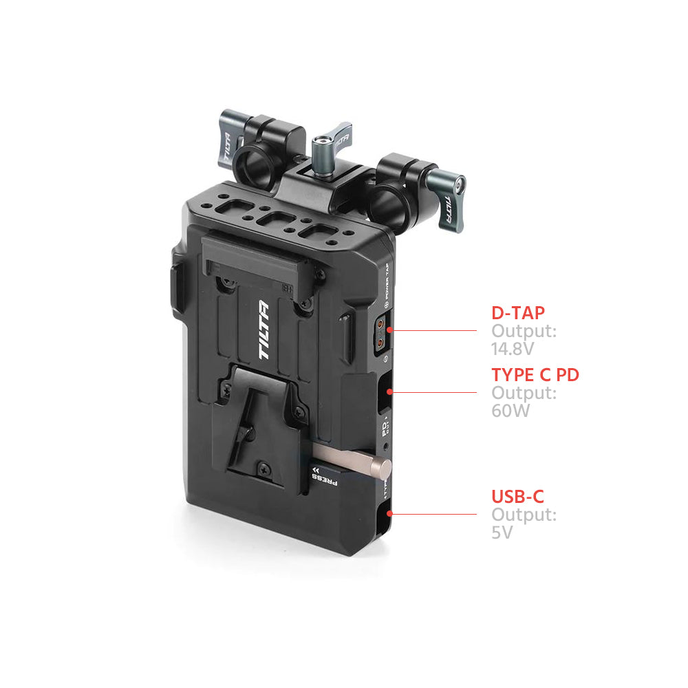 TiLTA TA-BTP3-V-B Smart V Mount Battery Plate – Black