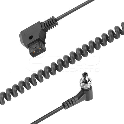 CGPro Coiled D-Tap Male to DC 5.5x2.5mm Locking Cable