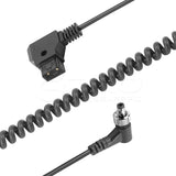 CGPro Coiled D-Tap Male to DC 5.5x2.5mm Locking Cable