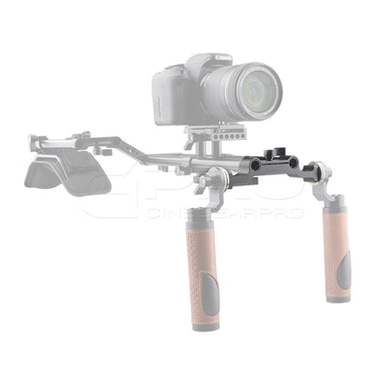 CGPro 15mm Rod Clamp Crossbar With Dual ARRI Rosette Mount Rosette Components - CINEGEARPRO