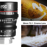 MEIKE Prime 50mm T2.1 for Super 35 Frame Cinema Camera Systems