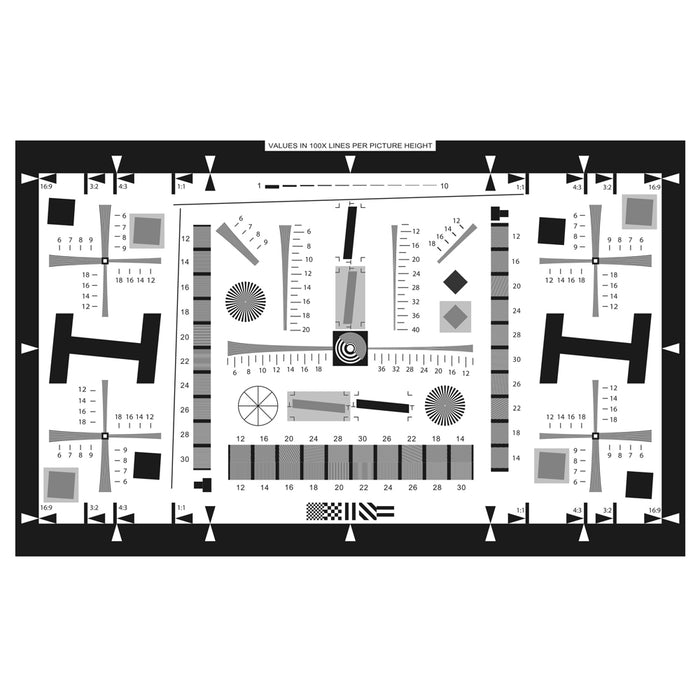 ISO 12233 2X Enhanced Resolution Test Chart 765x475mm
