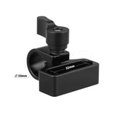 CGPro Flexible 15mm Single Rod Clamp Adapter With 1/4"-20 Mounting Groove (Black Knob) Clamp - CINEGEARPRO