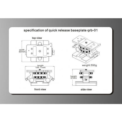 LanParte QRB-01 Quick release DSLR Baseplate for GH2/550D/5DMK III Baseplates - CINEGEARPRO