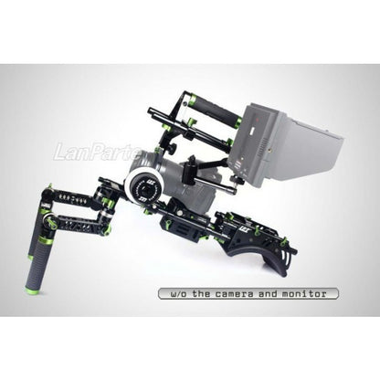 LanParte Run N’ Gun HDDSLR Shoulder Rig Shoulder Support Rig - CINEGEARPRO