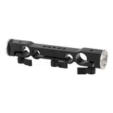 CGPro 15mm & 19mm Dual-port Rod Clamp Crossbar With Dual ARRI Rosette Mount Clamp - CINEGEARPRO