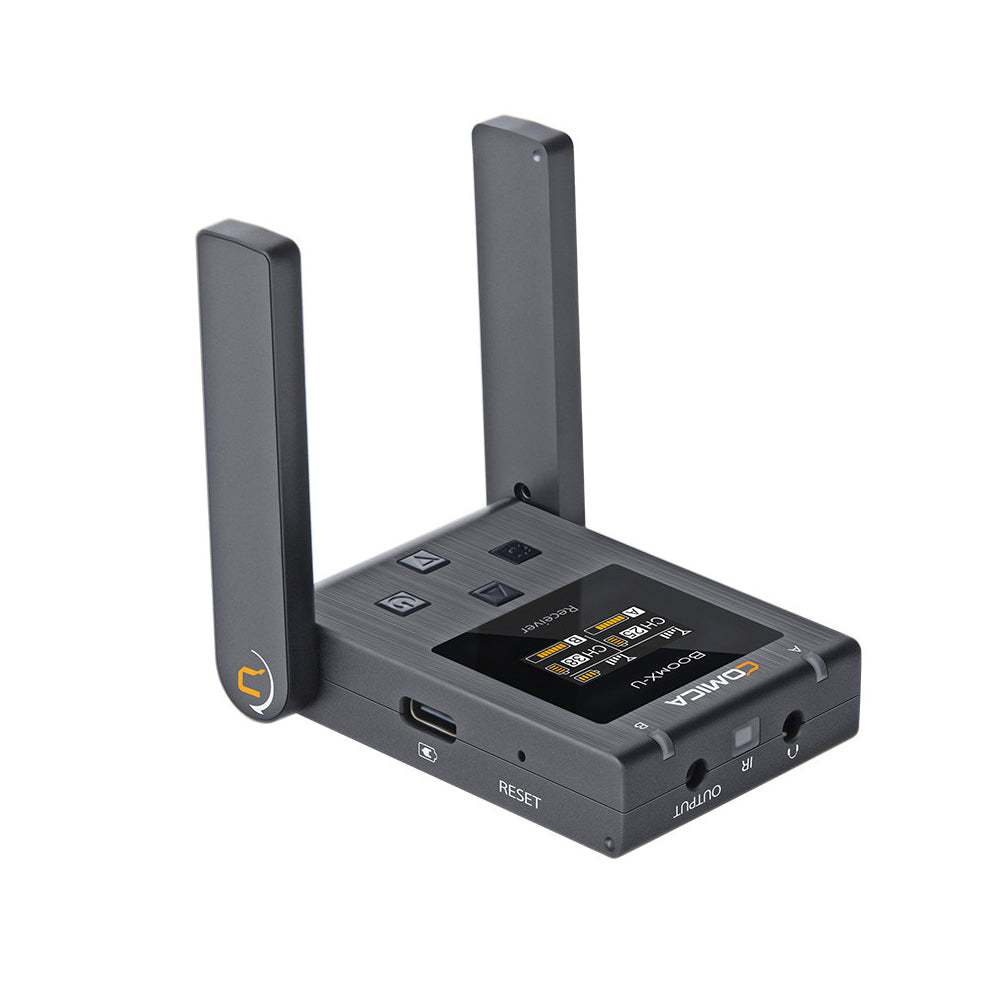 COMICA BoomX-U U2 Broadcasting-Level Multi-functional Mini UHF Wireless Microphone Dual Channel