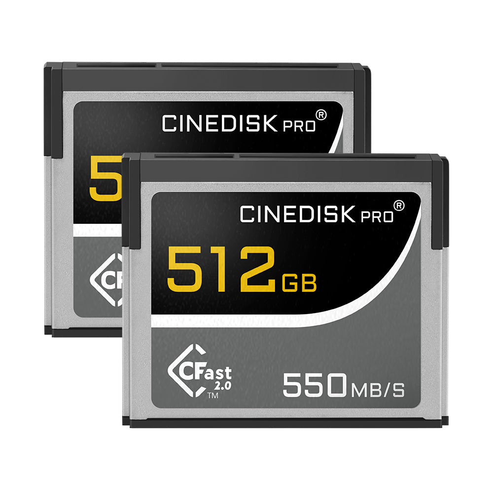 CINEDISKPRO CFast 2.0 Memory Card 4K RAW 512GB