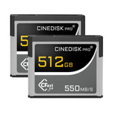 CINEDISKPRO CFast 2.0 Memory Card 4K RAW 512GB