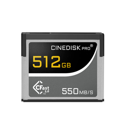 CINEDISKPRO CFast 2.0 Memory Card 4K RAW 512GB