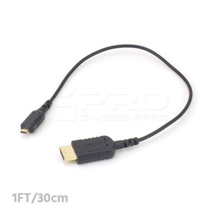 CGPro Hyper-Thin Super Flexible HDMI Cable A Male to D Male (1FT/2FT/3FT/6FT)