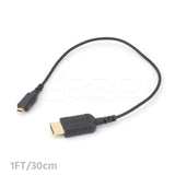 CGPro Hyper-Thin Super Flexible HDMI Cable A Male to D Male (1FT/2FT/3FT/6FT)