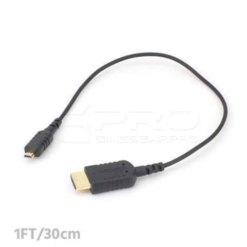 CGPro Hyper-Thin Super Flexible HDMI Cable A Male to D Male (1FT/2FT/3FT/6FT)
