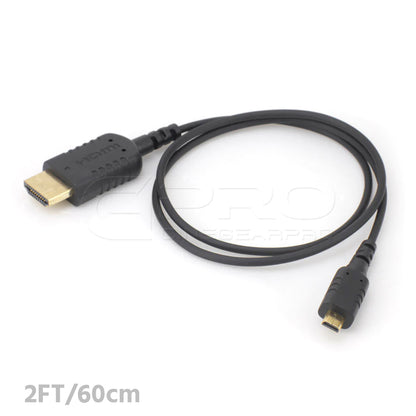 CGPro Hyper-Thin Super Flexible HDMI Cable A Male to D Male (1FT/2FT/3FT/6FT)