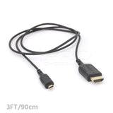 CGPro Hyper-Thin Super Flexible HDMI Cable A Male to D Male (1FT/2FT/3FT/6FT)