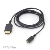 CGPro Hyper-Thin Super Flexible HDMI Cable A Male to D Male (1FT/2FT/3FT/6FT)
