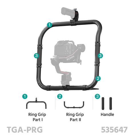 TiLTA TGA-PRG Basic Ring Grip Plus For DJI RS 2/ RS3/ RS3 Pro