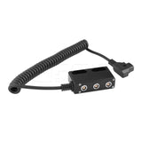 CGPro D-Tap To LEMO 3 Pin male connector Coiled Power Cable Power Cable - CINEGEARPRO