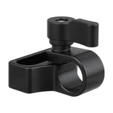 CGPro Flexible 15mm Single Rod Clamp Adapter With 1/4"-20 Mounting Groove (Black Knob) Clamp - CINEGEARPRO