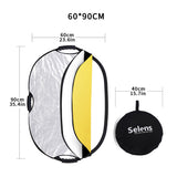 Selens Oval 5-in-1 Reflector with Handle