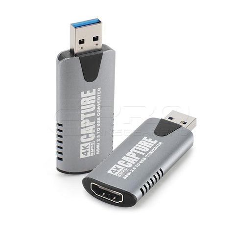 CGPro HDMI 2.0 To USB Video Capture Card Adapter Support 4K 60Fps Input / 1080P 60Fps Output