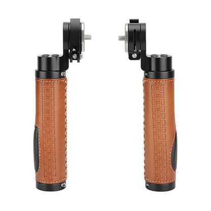 CGPro 2× Genuine Leather Hand Grip With ARRI Rosette M6 Thumbscrew Knob For Handheld DSLR Camera Shoulder Mount Rig