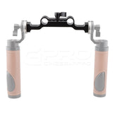 CGPro 15mm Rod Clamp Crossbar With Dual ARRI Rosette Mount Rosette Components - CINEGEARPRO