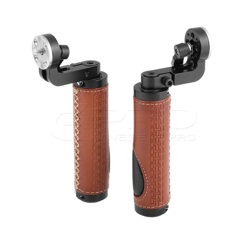 CGPro ARRI Rosette Leather Handgrip M6 Male Threads For DSLR Shoulder Rig (A Pair)