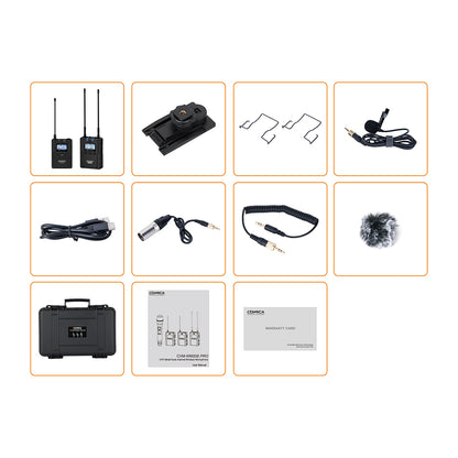COMICA CVM-WM200 PRO UHF Metal Dual-channel Wireless Microphone