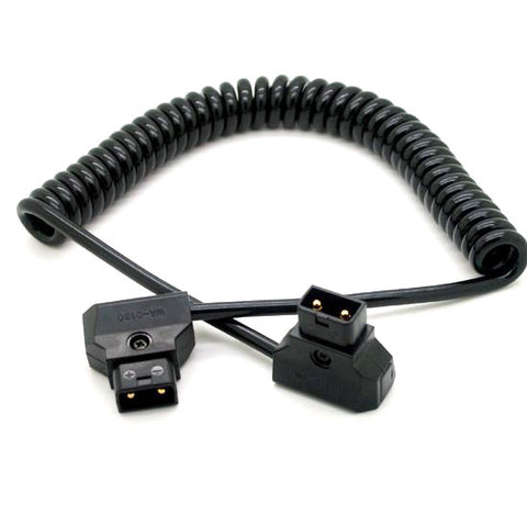 CGPro Coiled D-TAP Male to Male 2 Pin Extension Cable for DSLR Rig