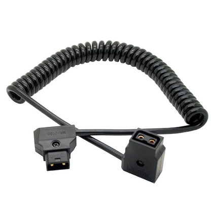 CGPro Coiled D-TAP Male to Female 2 Pin Extension Cable for DSLR Rig Power Cable - CINEGEARPRO