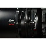 7Artisans 25mm T1.05 APS-C MF Cine Lens E/FX/RF/L/M43/Z cam Mount