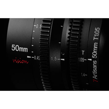 7Artisans 50mm T1.05 APS-C MF Cine Lens E/FX/RF/L/M43 Mount