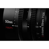 7Artisans 50mm T1.05 APS-C MF Cine Lens E/FX/RF/L/M43/Z cam mount