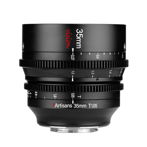 7Artisans 35mm T1.05 APS-C MF Cine Lens E/FX/RF/L/M43/Zcam Mount