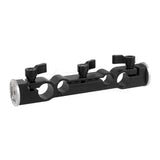 CGPro 15mm & 19mm Dual-port Rod Clamp Crossbar With Dual ARRI Rosette Mount Clamp - CINEGEARPRO