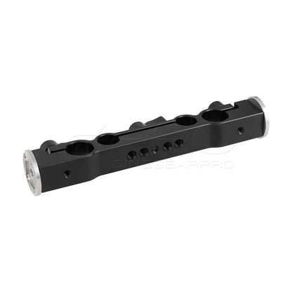 CGPro 15mm & 19mm Dual-port Rod Clamp Crossbar With Dual ARRI Rosette Mount Clamp - CINEGEARPRO