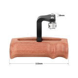 CGPro Versatile Wooden Handgrip With Invertible & Adjustable 1/4" Thumbscrew Connection (Either Side) Wooden Handles - CINEGEARPRO