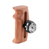 CGPro Adjustable Wooden Handgrip With Rosette Mount M6 Thumbscrew Connection For DLSR Camera Cage Kit (Either Side) Wooden Handles - CINEGEARPRO
