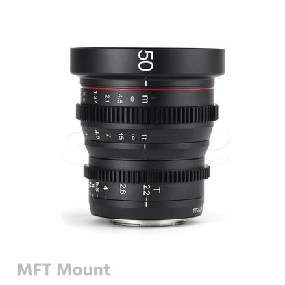 MEIKE 50mm T2.2 Manual Focus Cinema Prime Lens Lens - CINEGEARPRO