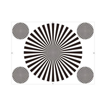 Lens Backfocus Test Chart 400x300mm 36 cycles with corner stars