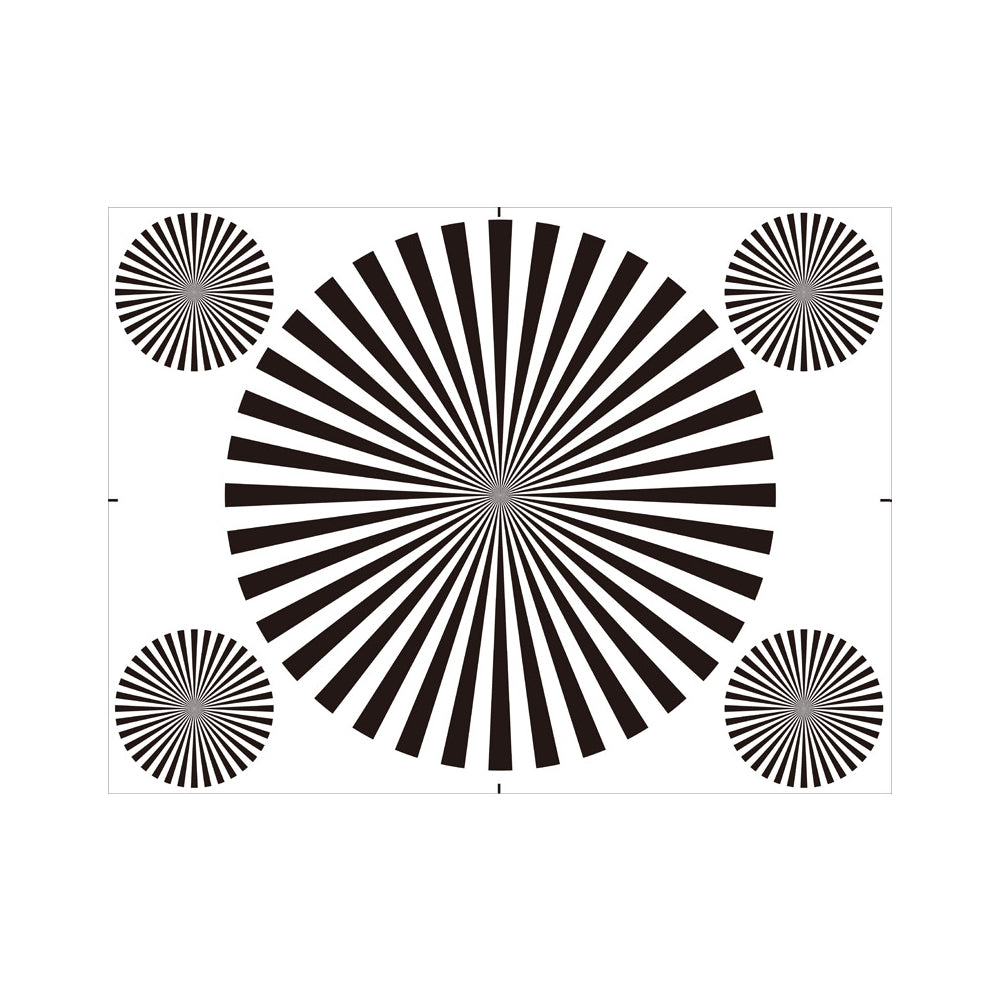Lens Backfocus Test Chart 400x300mm 36 cycles with corner stars