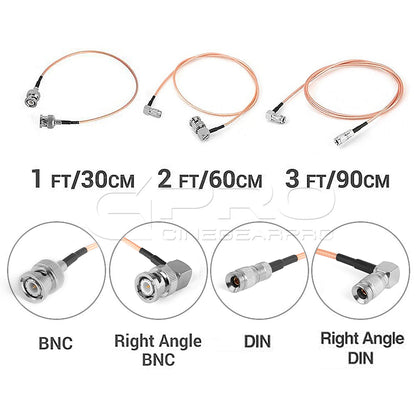 CGPro Ultra Thin BNC/DIN HD-SDI 6G-SDI Cable Bundle Pack