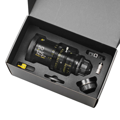 DZOFILM Pictor Zoom 50-125mm T2.8 Super35 Cinema Lens (PL&EF interchangeable Mount, Black)