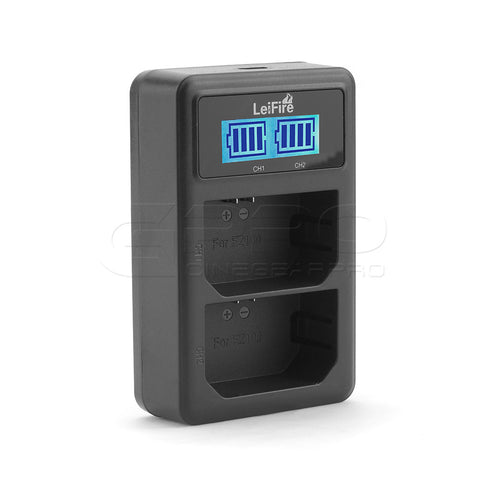 NP-FZ100 USB Dual Charger With LCD Display