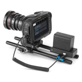 CGPro NP-F Battery Plate w/ BMPCC 4K Coiled Power Cable 12V Battery Plate - CINEGEARPRO