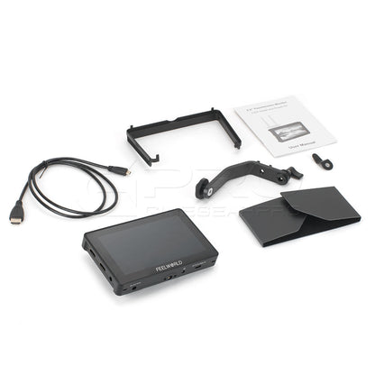 FEELWORLD F5 Pro V4 5.5 Inch Touch Screen Monitor 1920x1080 4K HDMI Input Built-in  F970 Power Adapter