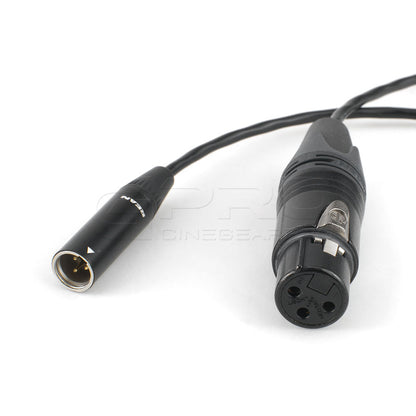CGPro XLR Female To Mini XLR Cable for BlackMagic Design BMPCC 4K Camera Power Cable - CINEGEARPRO